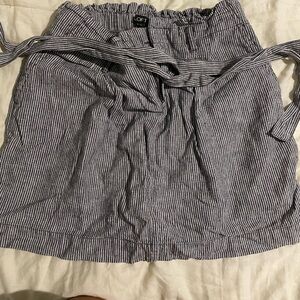 Loft Paperbag linen skit w/belt